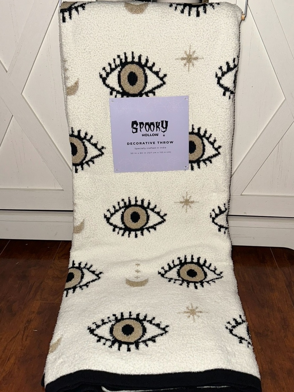 Spooky Hollow Evil Eye Decorative Throw Blanket